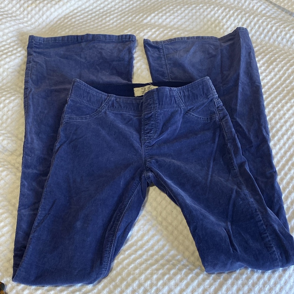Free people penny pull on corduroy low waisted bell bottom flare pants size 26